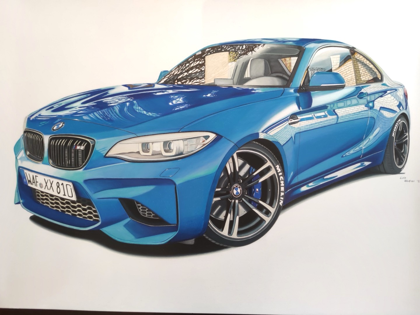 Questo lavoro in A2 mostra tutti i splendidi dettagli di questa bellissima M2.